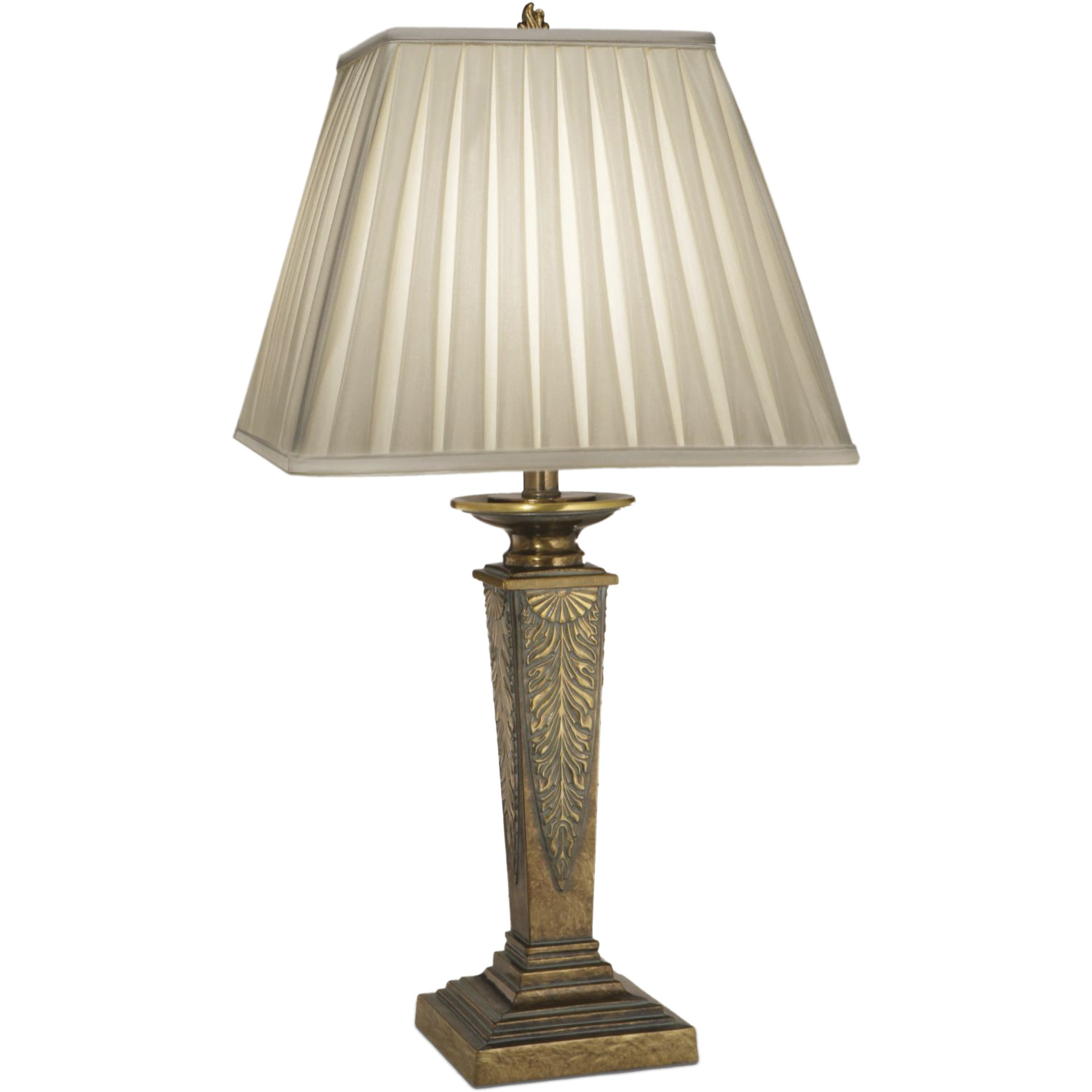 Ellie 33 inch 150 watt Tortoise Shell Table Lamp Portable Light, Square